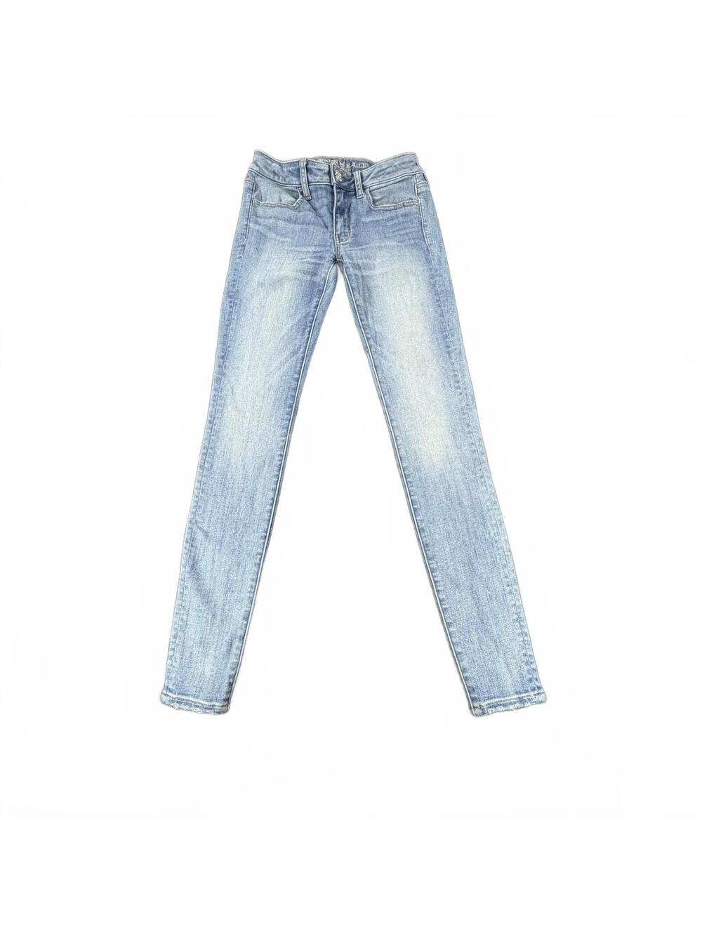 American Eagle Women’s Jegging Jeans – Size 2 Long, Light Wash Super Stretch